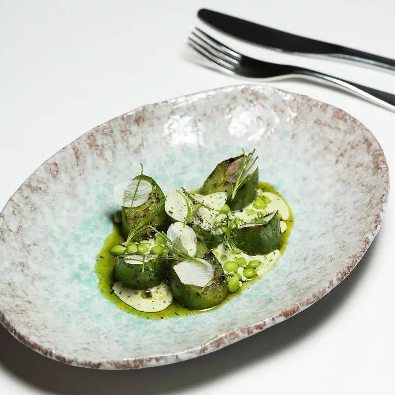 Japanese Hito Oval Plates - Buffalo
