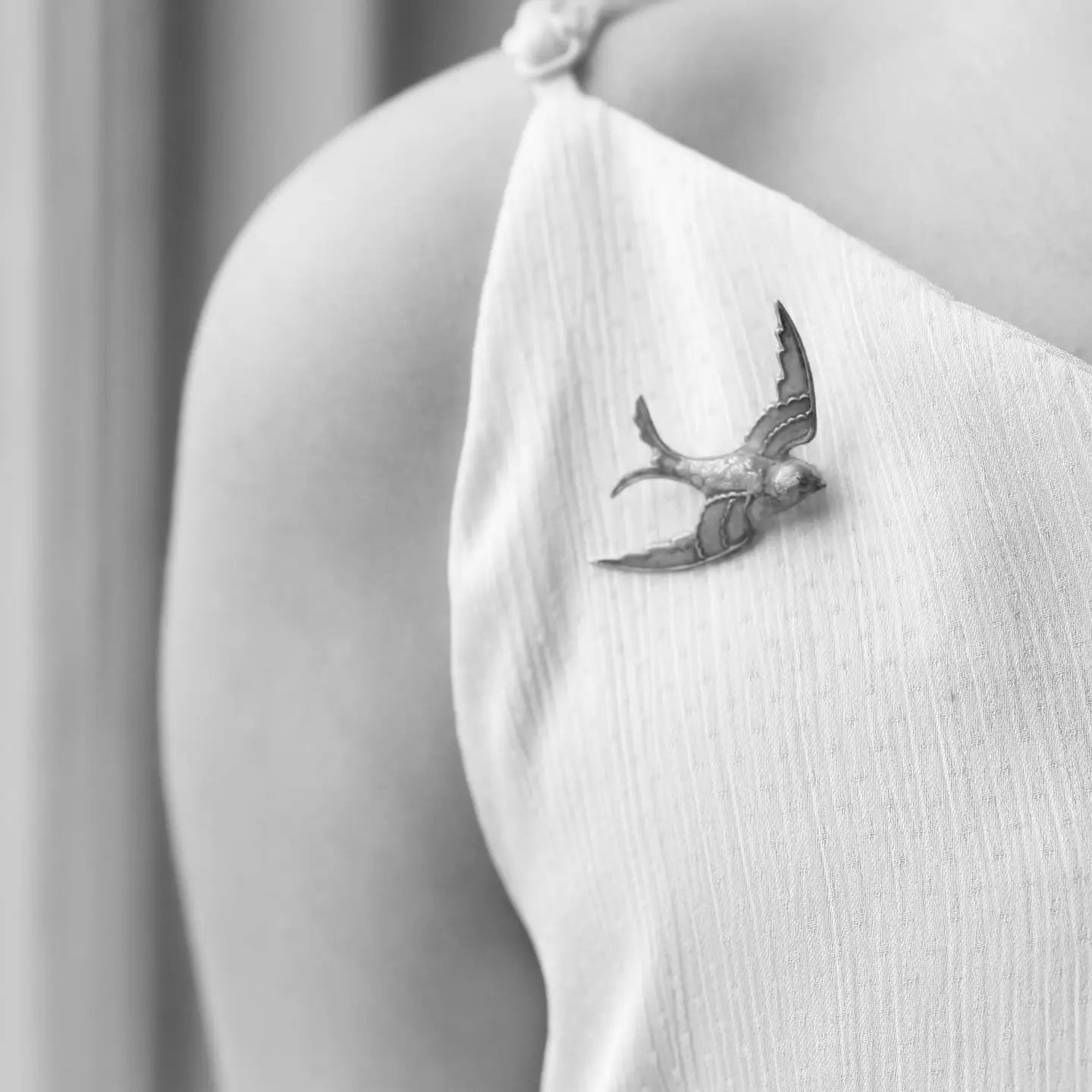 Small Verdigris Swallow Brooch - Buffalo