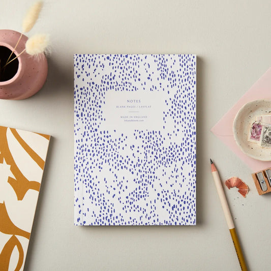 A5 Layflat Notebook - Blue Speckle - Buffalo
