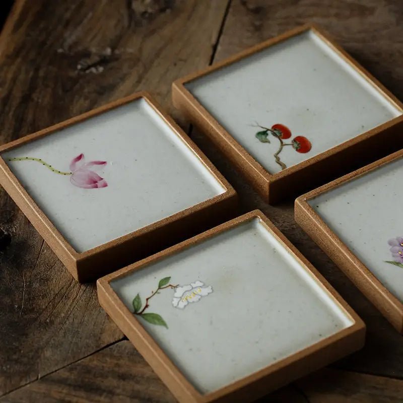 Hand Painted Ceramic Coasters - Buffalo
