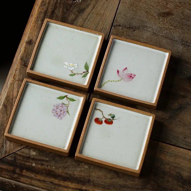 Hand Painted Ceramic Coasters - Buffalo