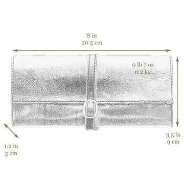 Leather Jewellery Roll - Brown - Buffalo