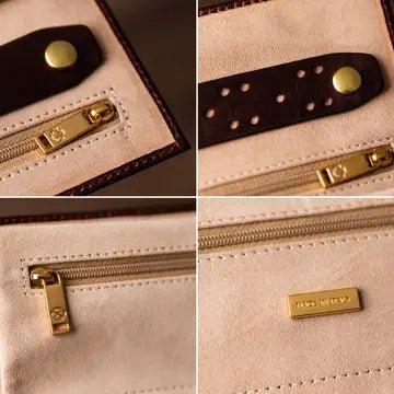 Leather Jewellery Roll - Brown - Buffalo