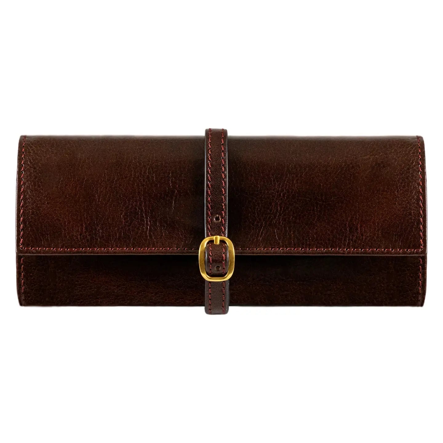 Leather Jewellery Roll - Brown - Buffalo
