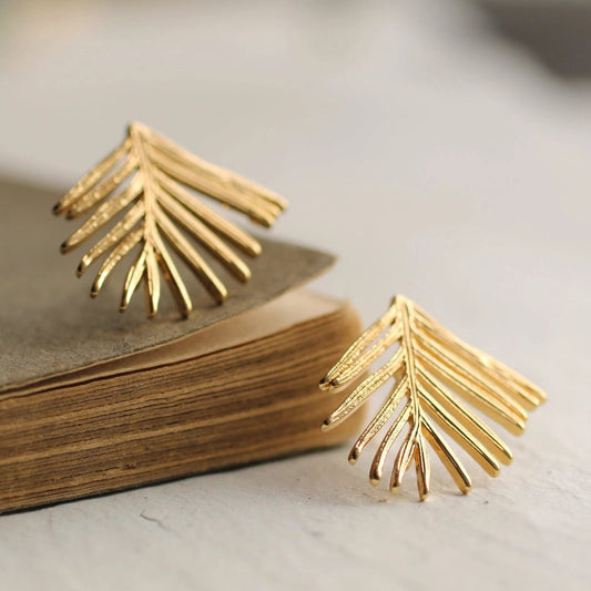 Pine Needle Fir Branch Stud Earrings - Buffalo