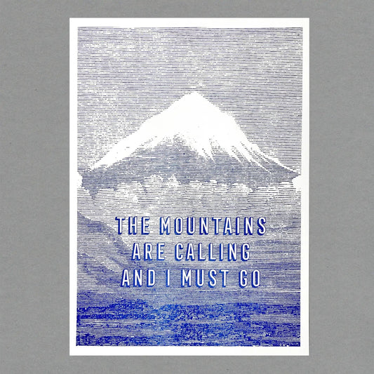 The Mountains - Risograph Print - Buffalo